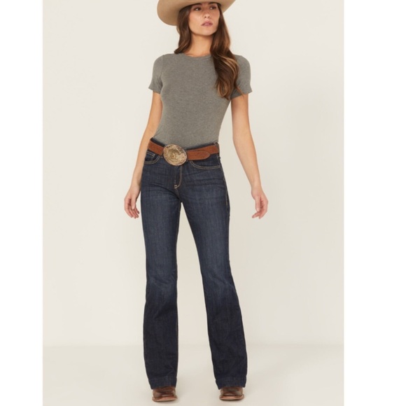 Shyanne Denim - Shyanne Like New Mid Rise Trouser Jeans in Dark Wash Size 29